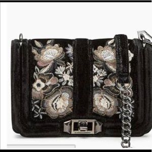 Rebecca Minkoff Black Velvet Cross Body Bag